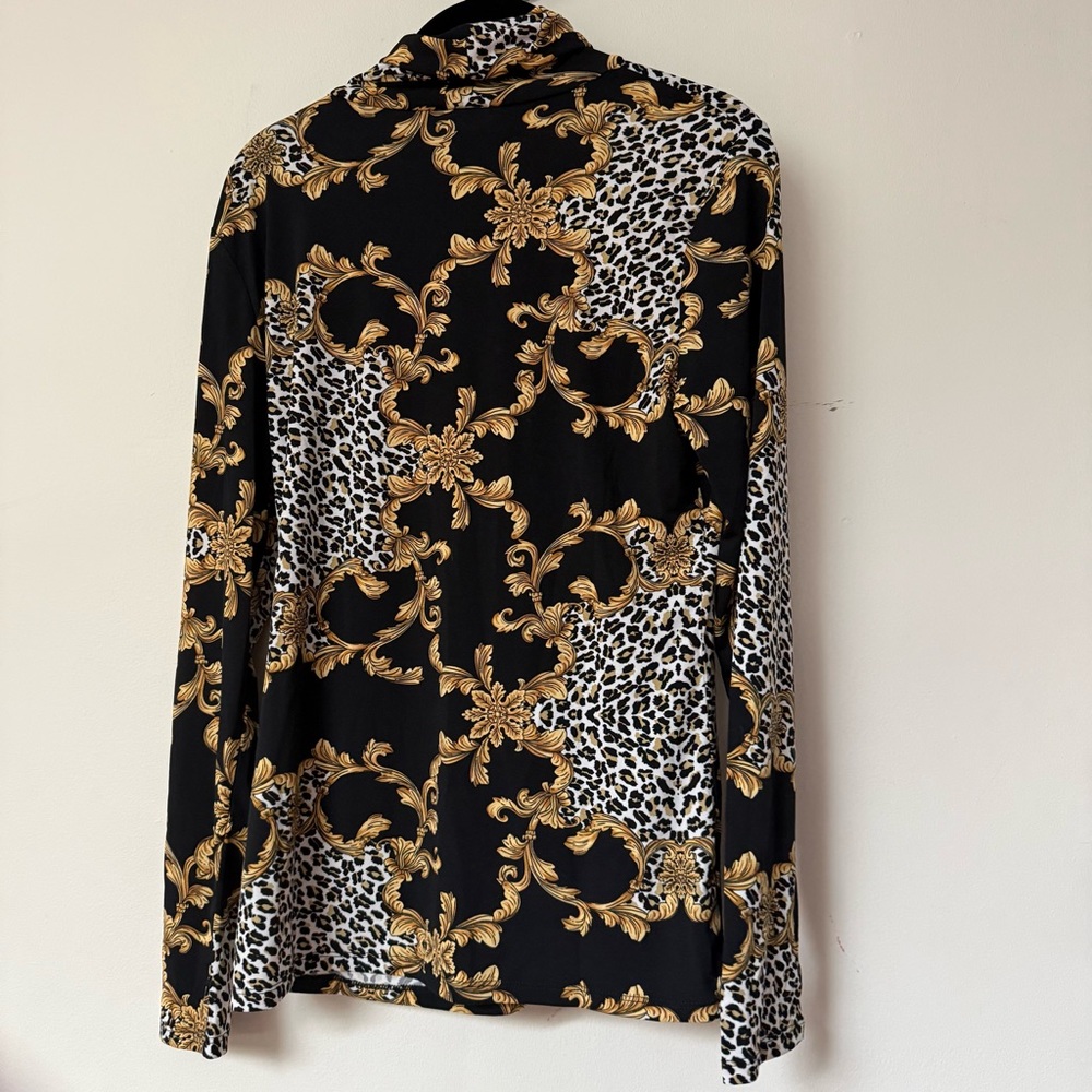 Boston Proper animal print Patterned Blouse - Picture 4 of 5